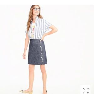 NWOT J Crew Factory Chambray Skirt Size 4